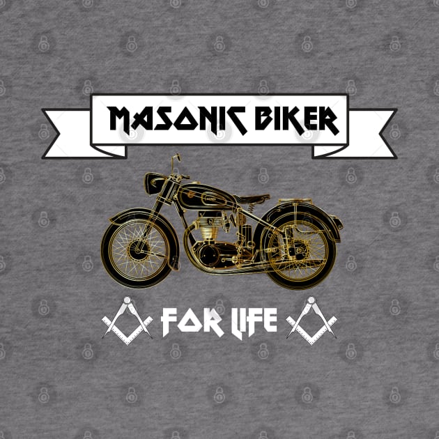 Masonic biker for life by Arpi Design Studio